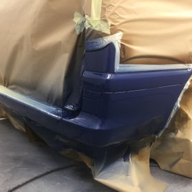 Van rear bumper corner repair
