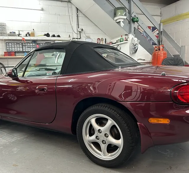 Red mazda mx5 repairs paint work - prestige autos southend car repairs