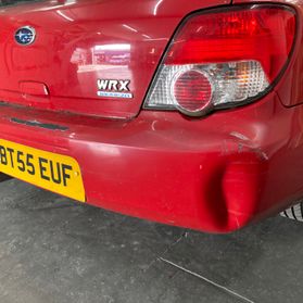 Subaru WRX rear bumper repair & paint