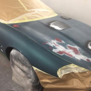 Jaguar XK8 1998 Convertible Complete Repaint - Bonnet repairs